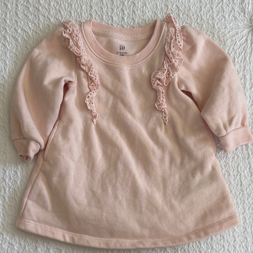 GAP Light Pink Kids Sweater with Ruffles